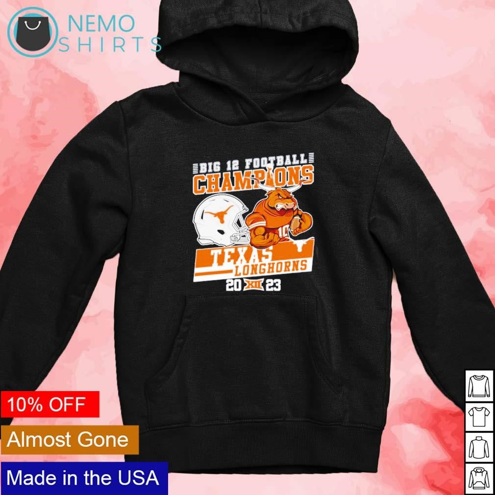 Texas Longhorns 2023 Big 12 champions helmet and - Adult & Kids T-Shirts, Sweatshirts & Hoodies apparel design preview 4