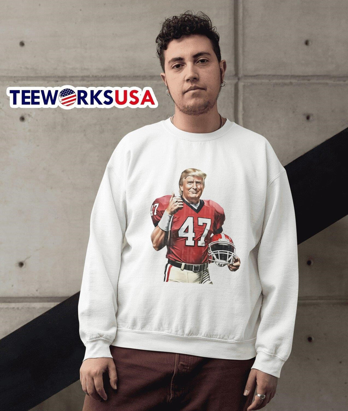 Bulldogs Donald Trump Football - Adult & Kids T-Shirts, Sweatshirts & Hoodies apparel design preview 5
