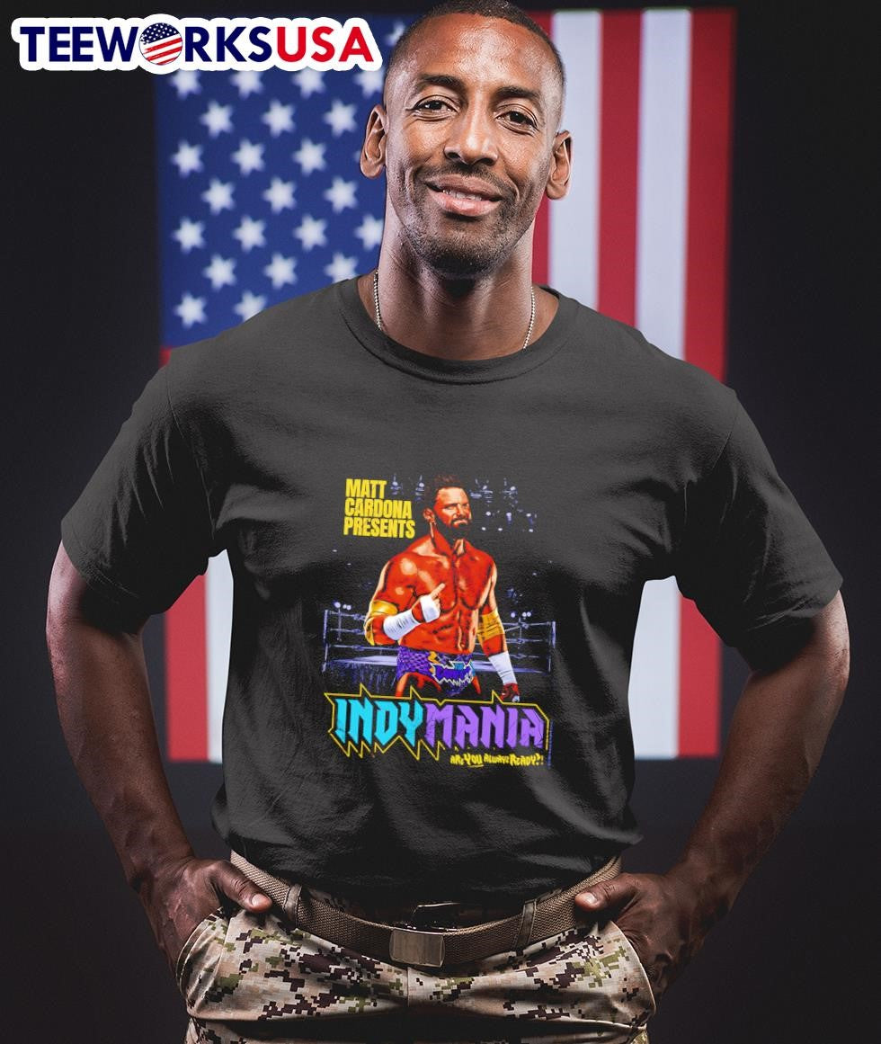 Matt Cardona Indymania - Adult & Kids T-Shirts, Sweatshirts & Hoodies apparel design preview 1
