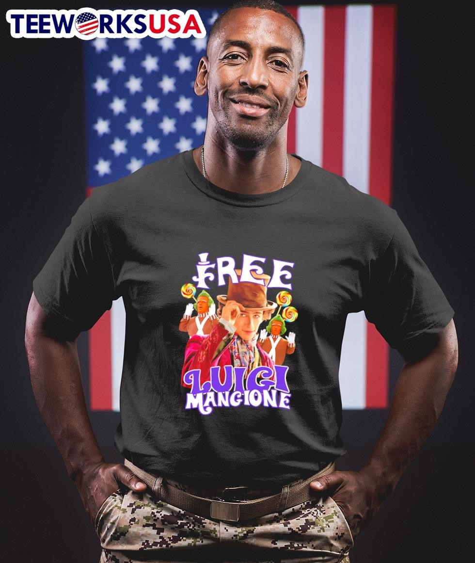 Timothée Chalamet Free Luigi Mangione - Adult & Kids T-Shirts, Sweatshirts & Hoodies apparel design preview 1