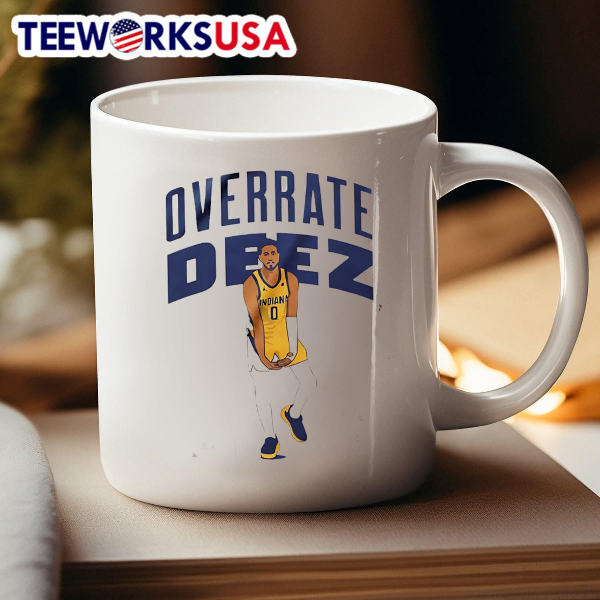 Overrate Deez Tyrese Indiana Pacers - Adult & Kids T-Shirts, Sweatshirts & Hoodies apparel design preview 4