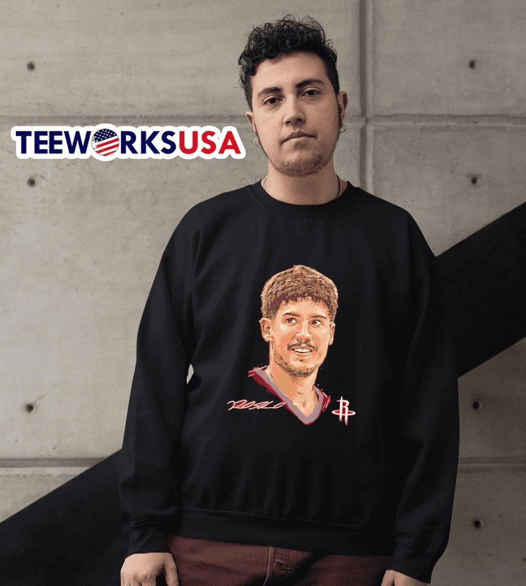 Houston Rockets Reed Sheppard Scream - Adult & Kids T-Shirts, Sweatshirts & Hoodies apparel design preview 6