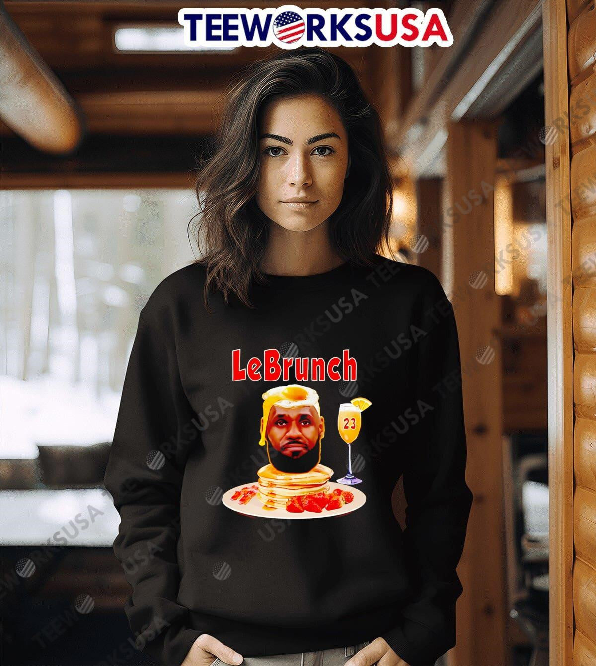 Lebrunch Funny Lebron James Pancake - Adult & Kids T-Shirts, Sweatshirts & Hoodies apparel design preview 6