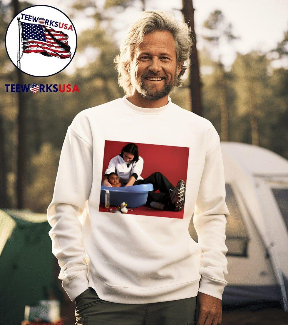 Leo Messi Bathing Baby Lamine Yamal - Adult & Kids T-Shirts, Sweatshirts & Hoodies apparel design preview 3