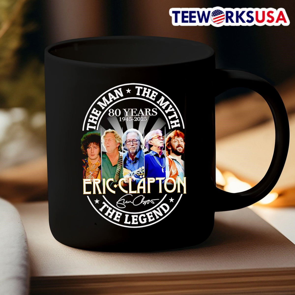 The man myth Legend Eric Clapton 80 years 1945 2025 - Adult & Kids T-Shirts, Sweatshirts & Hoodies apparel design preview 3