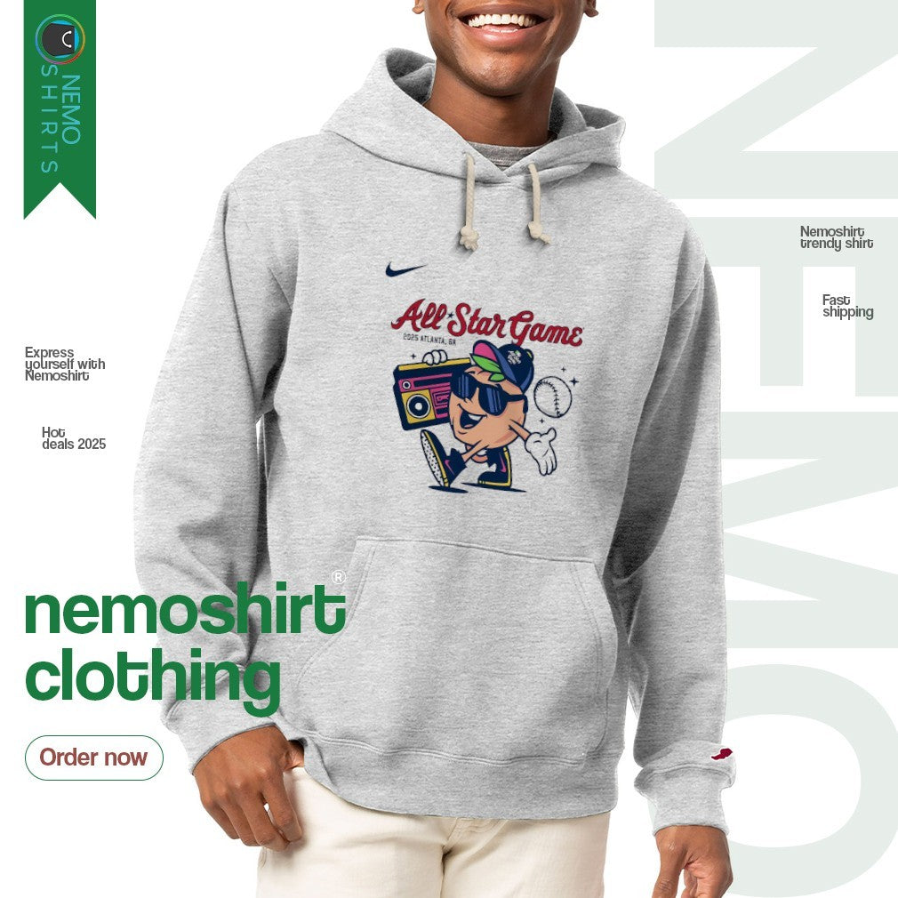 All Statr game 2025 Atlanta GA peach with radio - Adult & Kids T-Shirts, Sweatshirts & Hoodies apparel design preview 2