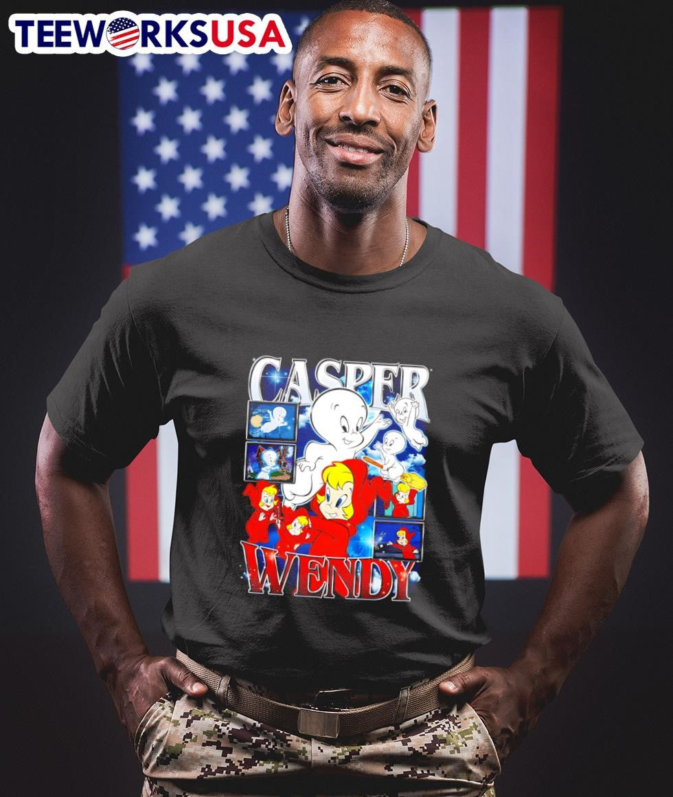 Casper and Wendy bootleg graphic - Adult & Kids T-Shirts, Sweatshirts & Hoodies apparel design preview 1