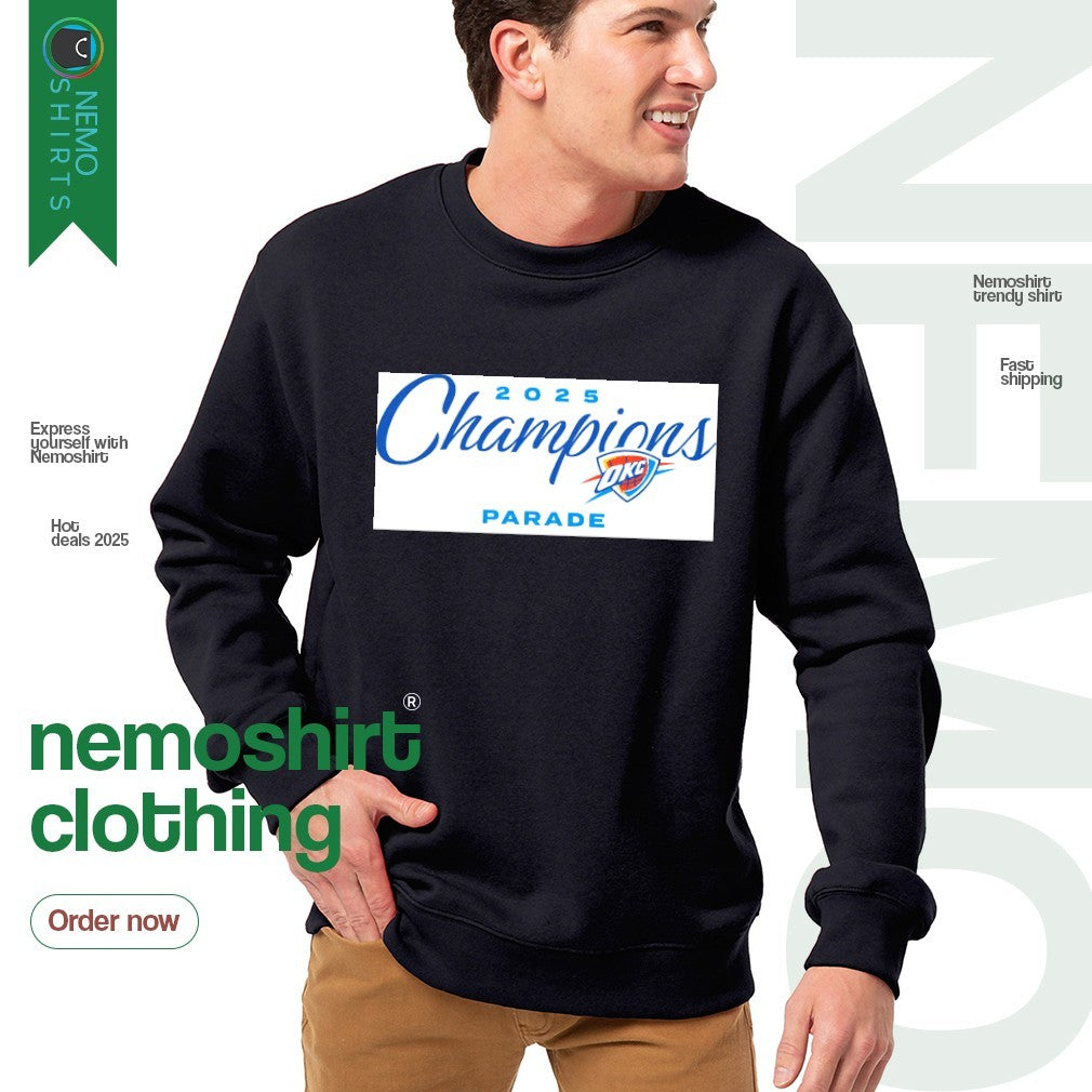 Oklahoma City Thunder 2025 champions - Adult & Kids T-Shirts, Sweatshirts & Hoodies product image 4