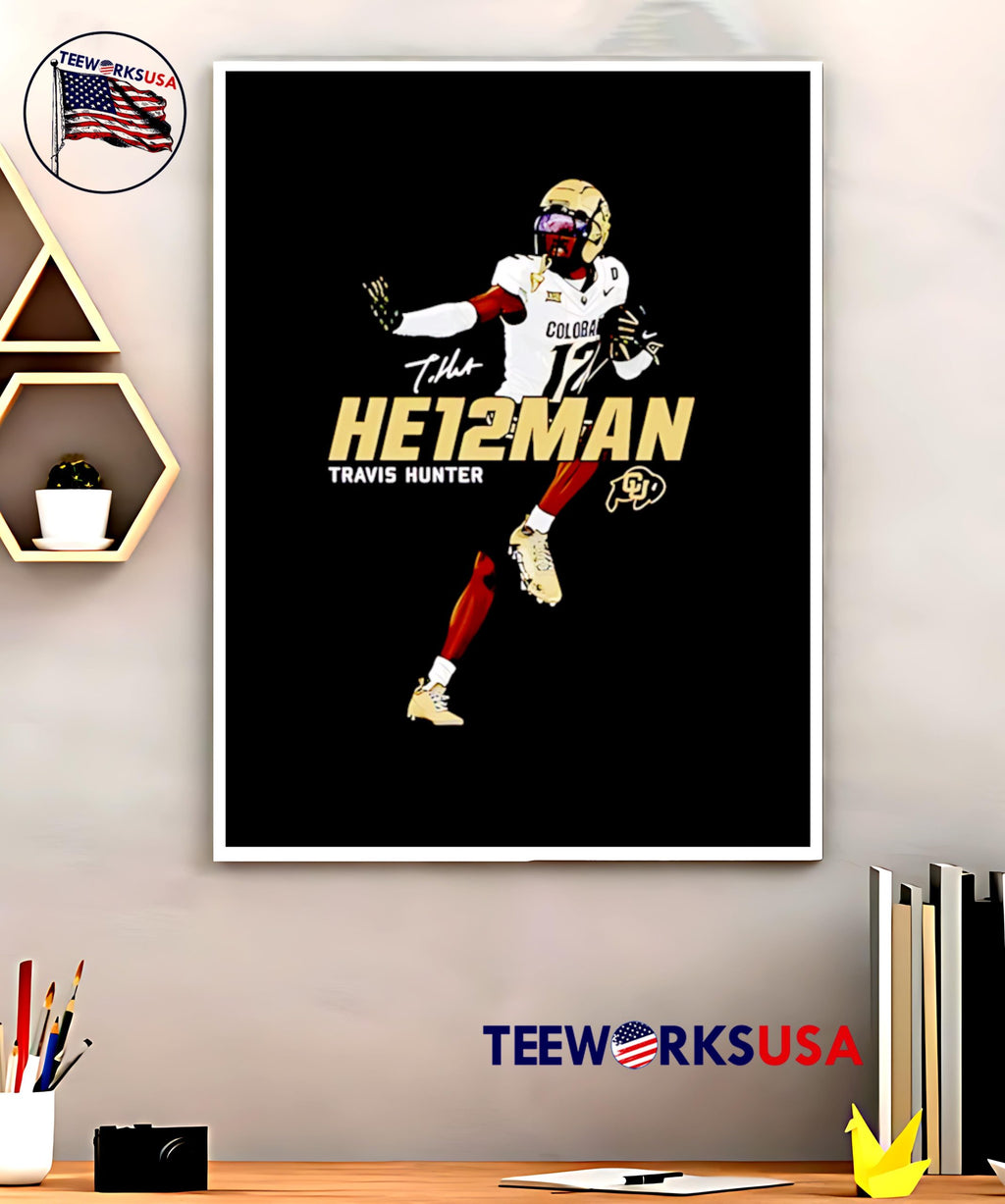 Colorado Buffaloes Travis Hunter Football Heisman - Adult & Kids T-Shirts, Sweatshirts & Hoodies apparel design preview 5