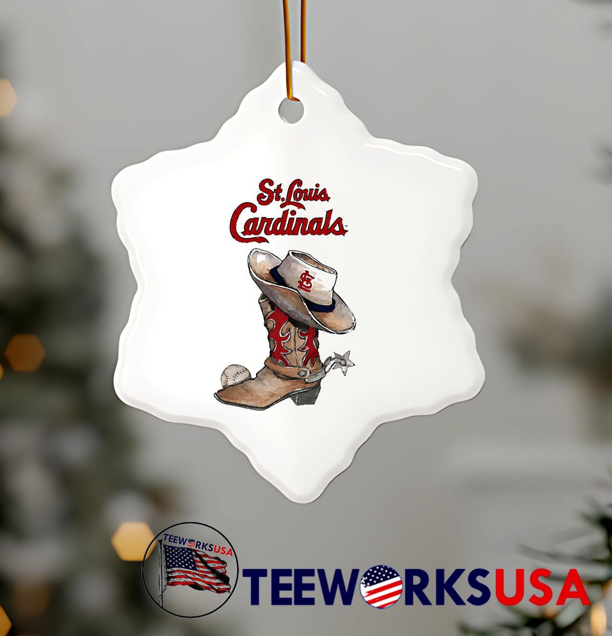 St. Louis Cardinals Cowboy Boot - Adult & Kids T-Shirts, Sweatshirts & Hoodies apparel design preview 7