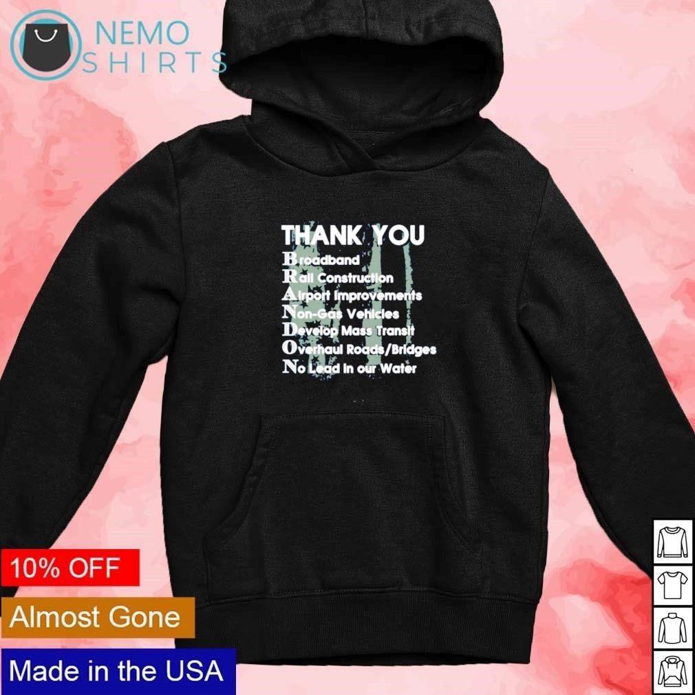 Thank you Brandon broadband rail construction airport - Adult & Kids T-Shirts, Sweatshirts & Hoodies apparel design preview 2