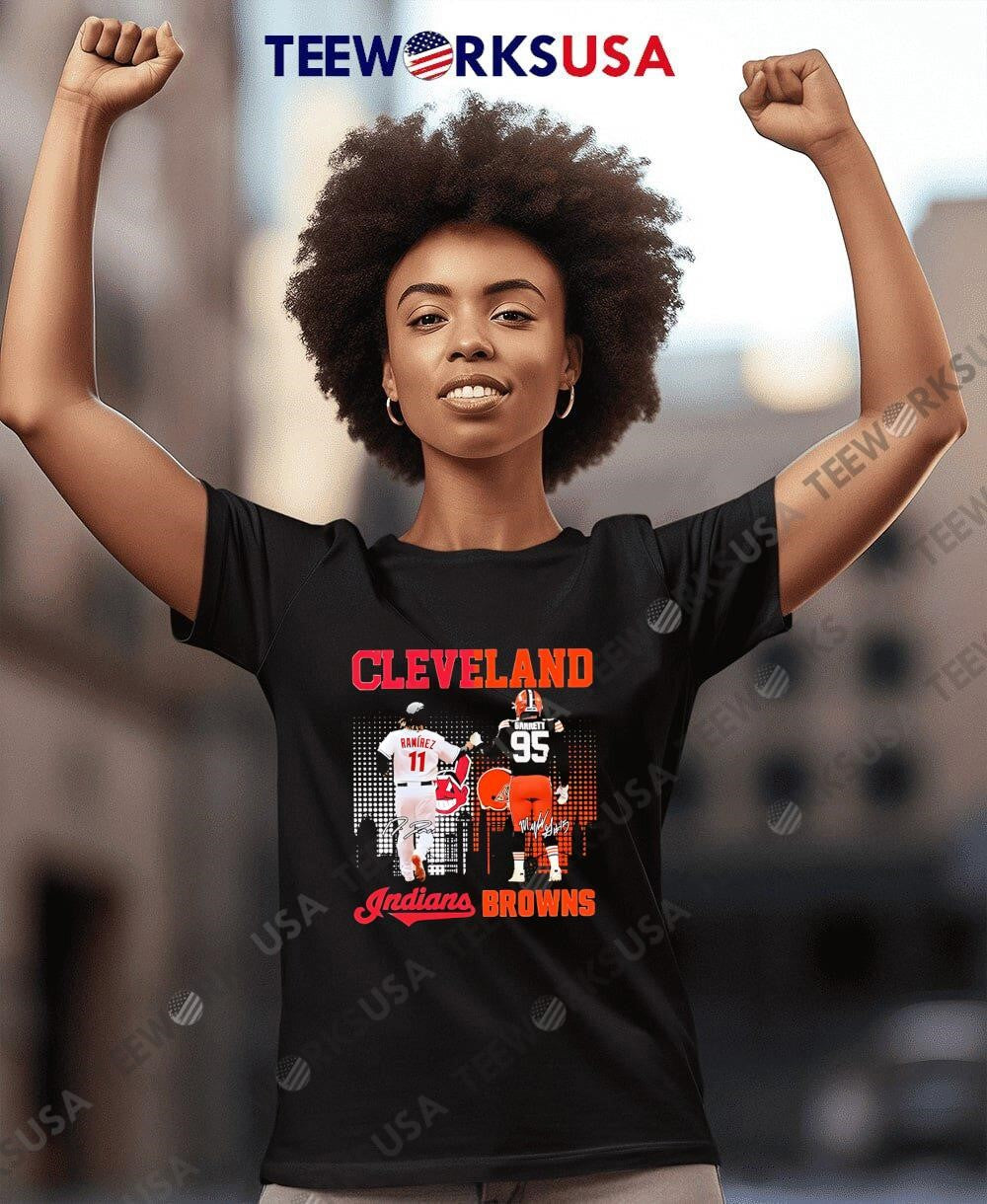 Ramirez Garrett Guardians Browns signatures - Adult & Kids T-Shirts, Sweatshirts & Hoodies apparel design preview 4