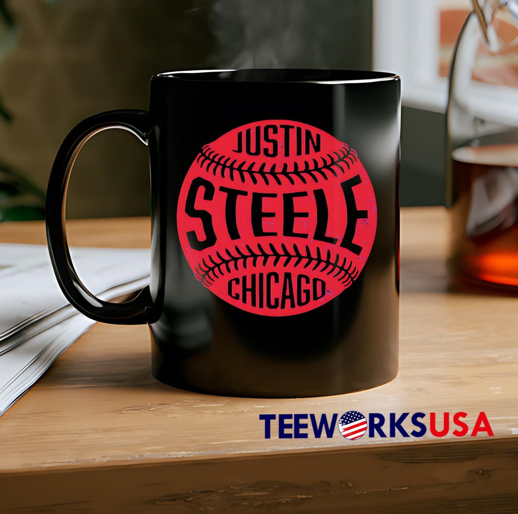 Justin Steele Chicago C Vintage Baseball - Adult & Kids T-Shirts, Sweatshirts & Hoodies apparel design preview 2