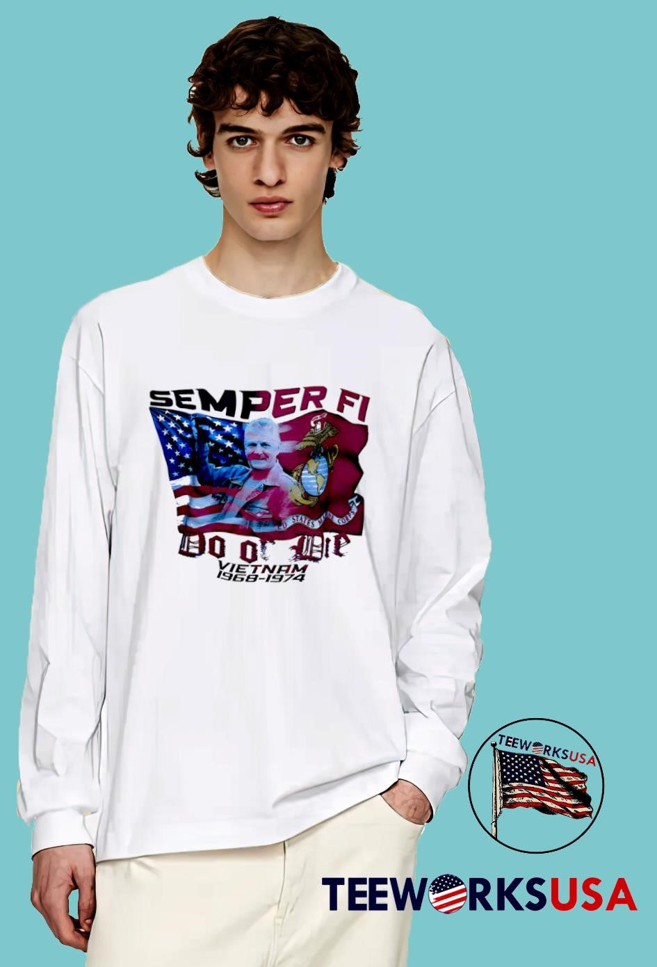 Semper Fi Do Off Die Viet Nam 1968-1974 - Adult & Kids T-Shirts, Sweatshirts & Hoodies apparel design preview 4
