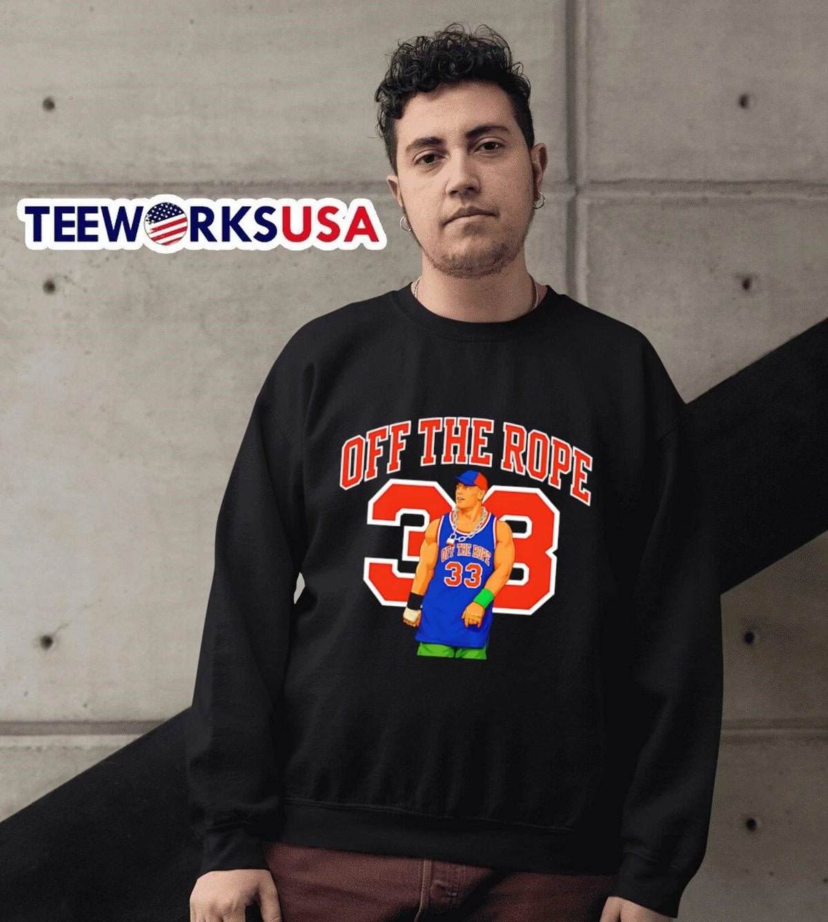 Off The Rope 33 John Cena - Adult & Kids T-Shirts, Sweatshirts & Hoodies apparel design preview 6