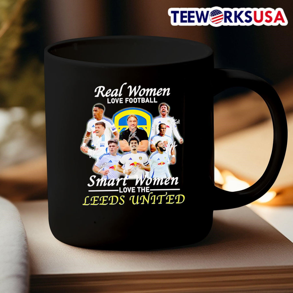 Real women love football smart the Leeds United - Adult & Kids T-Shirts, Sweatshirts & Hoodies apparel design preview 3
