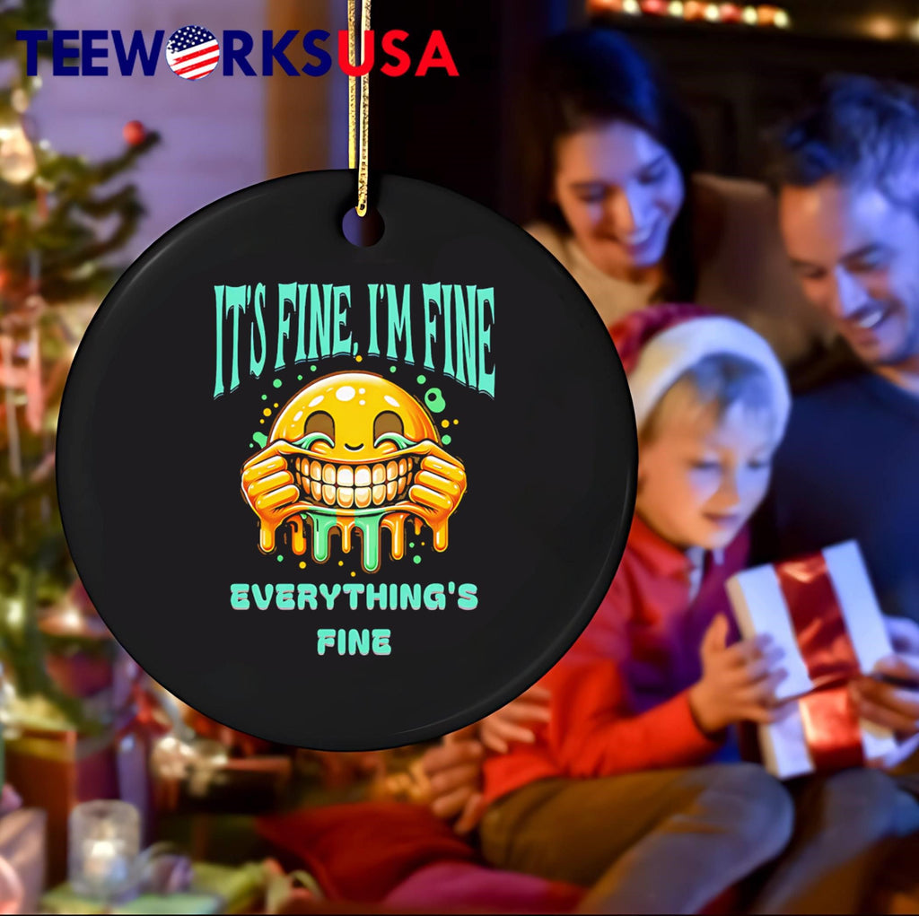 It's Fine I'm Everything's smile - Adult & Kids T-Shirts, Sweatshirts & Hoodies apparel design preview 4