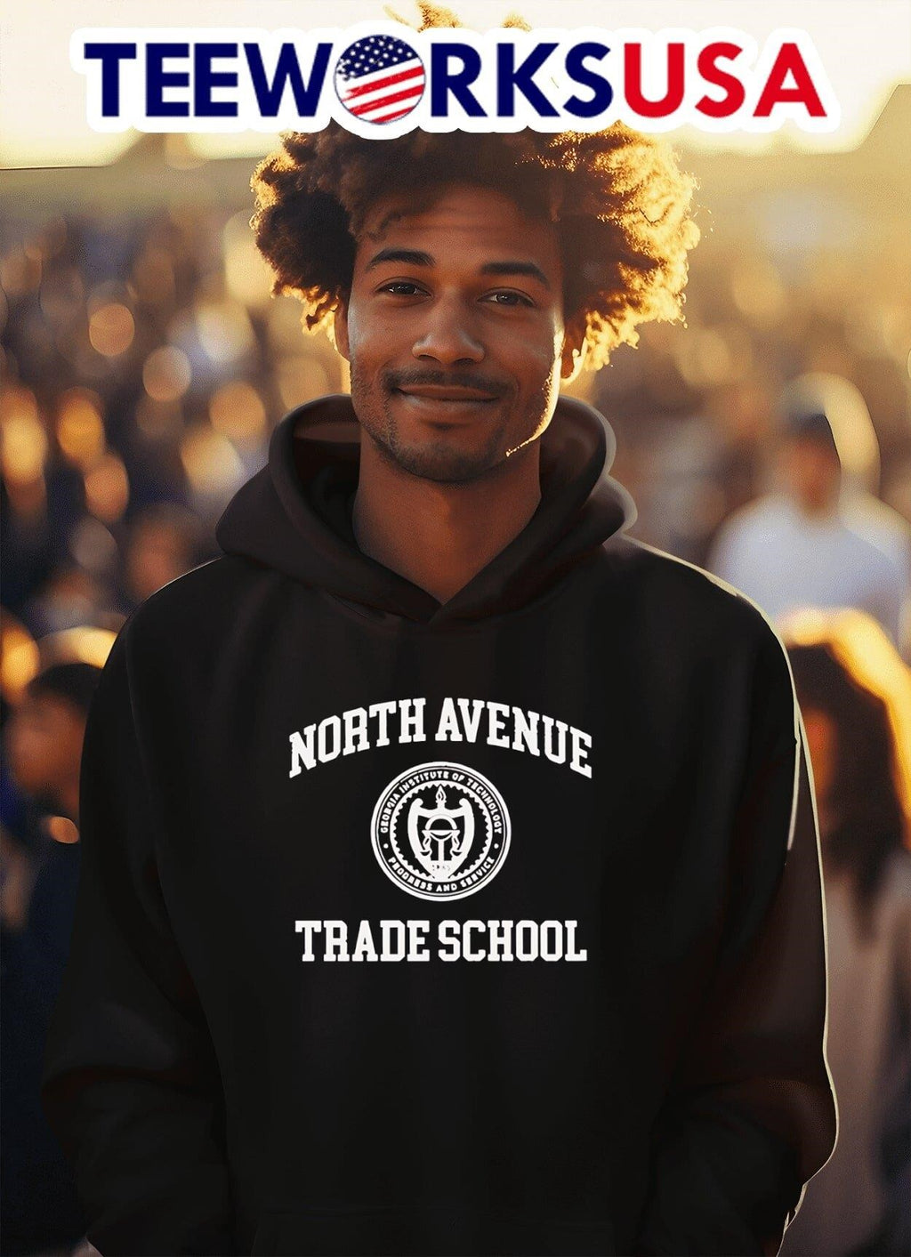 North Avenue Trade School - Adult & Kids T-Shirts, Sweatshirts & Hoodies apparel design preview 2
