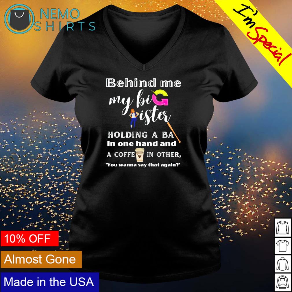 Behind me my big sister holding a ba - Adult & Kids T-Shirts, Sweatshirts & Hoodies apparel design preview 5