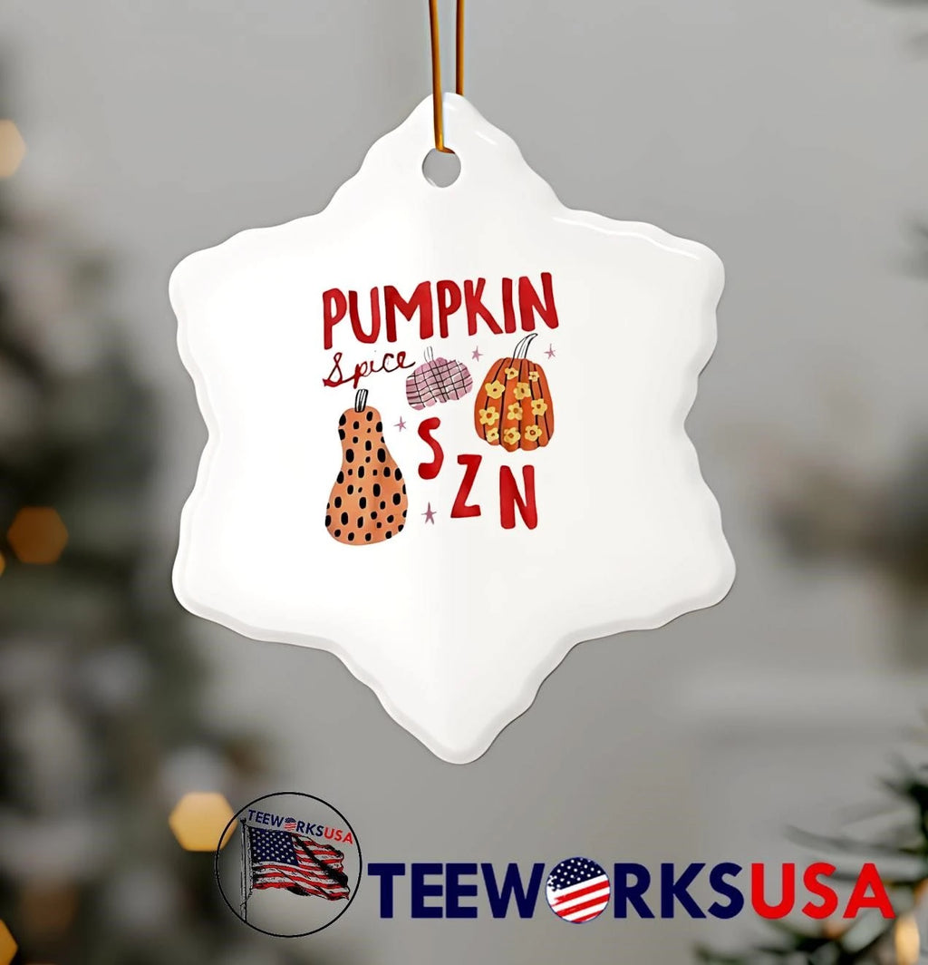Pumpkin Spice Szn Patterned Floral Plaid Leopard - Adult & Kids T-Shirts, Sweatshirts & Hoodies apparel design preview 5