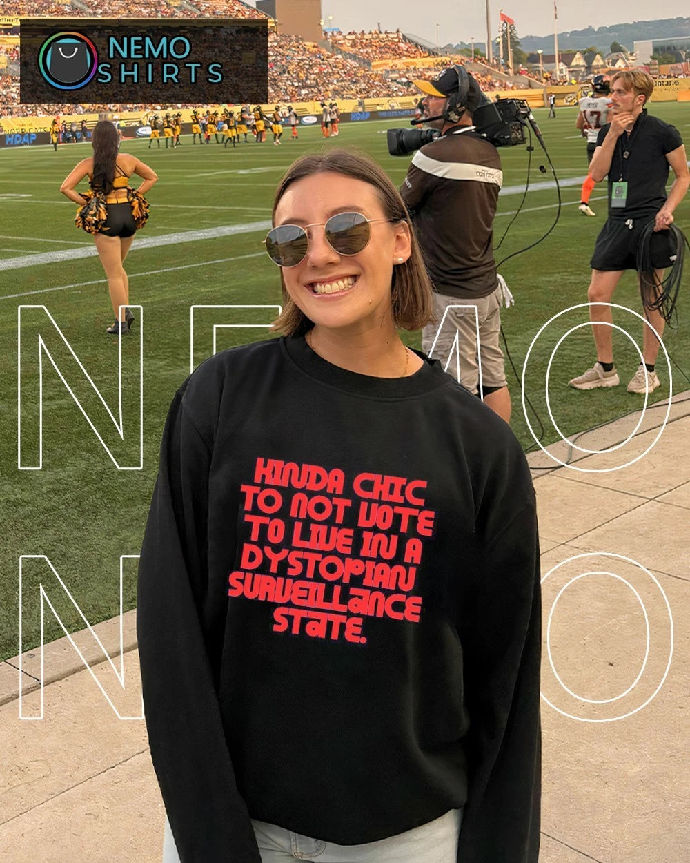Chic kinda to not vote live in a dystopian - Adult & Kids T-Shirts, Sweatshirts & Hoodies apparel design preview 6