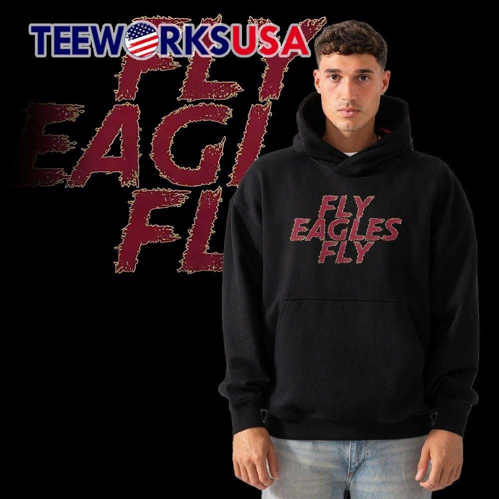 Fly Eagles Football Phrase - Adult & Kids T-Shirts, Sweatshirts & Hoodies apparel design preview 2