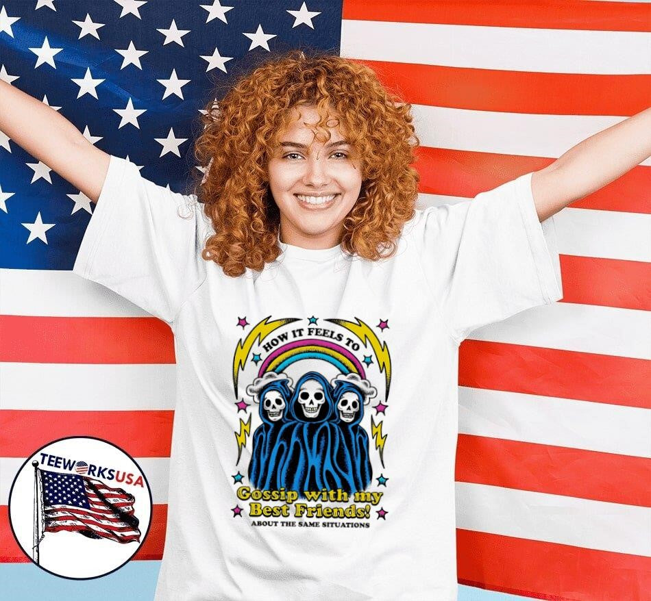 How it feels to Gossip with my best friends - Adult & Kids T-Shirts, Sweatshirts & Hoodies apparel design preview 4