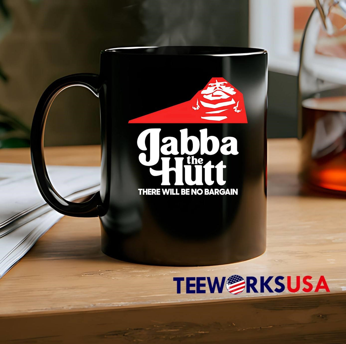 Jabba the Hutt Pizza there will be no bargain - Adult & Kids T-Shirts, Sweatshirts & Hoodies apparel design preview 2