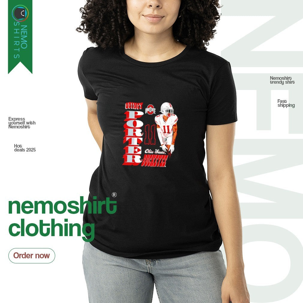 Quincy Porter Ohio State Buckeyes football player - Adult & Kids T-Shirts, Sweatshirts & Hoodies apparel design preview 3