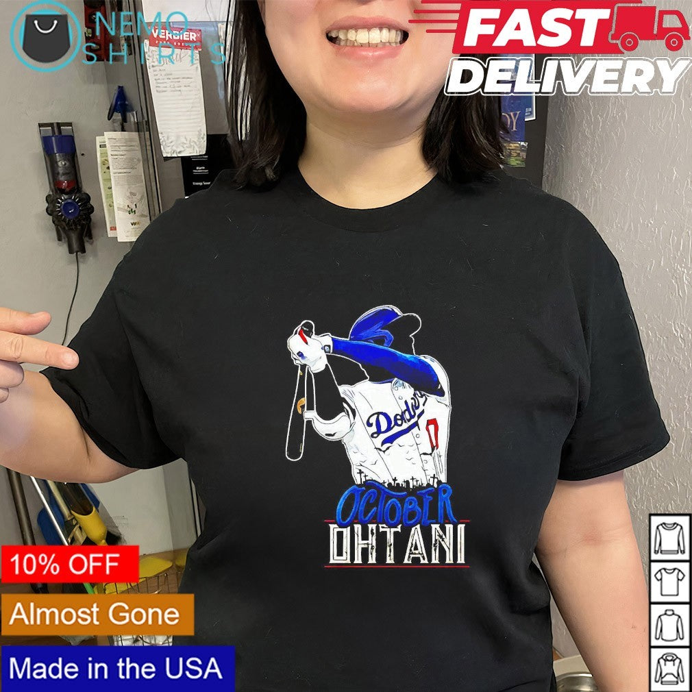 October Shohei Ohtani Los Angeles Dodgers World - Adult & Kids T-Shirts, Sweatshirts & Hoodies apparel design preview 3