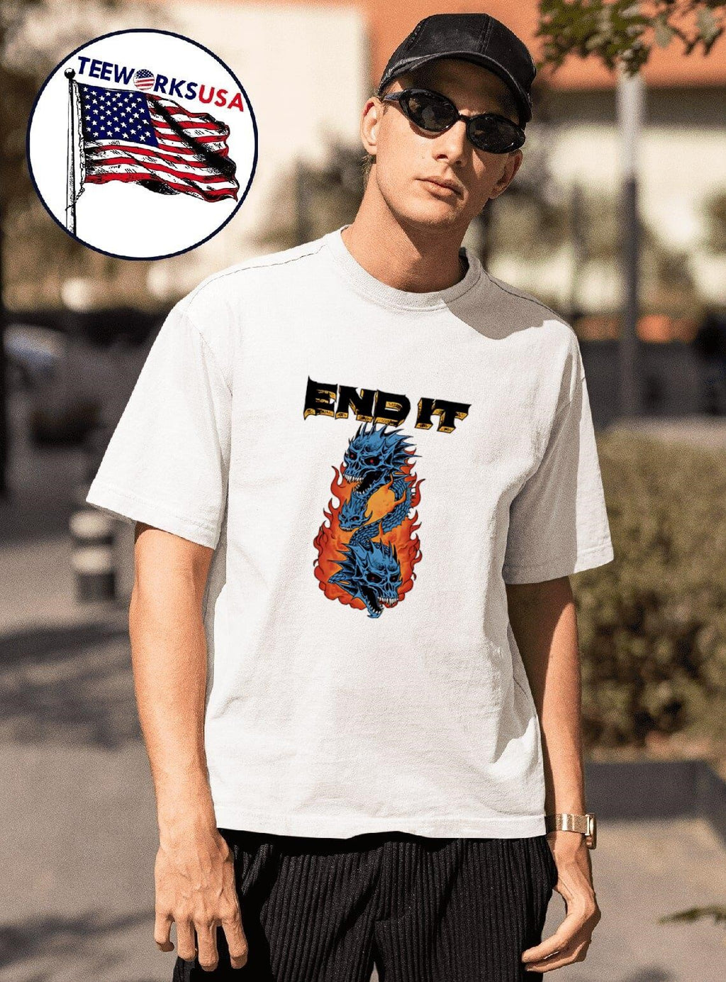 Holy Mountain Printing End It Dragons - Adult & Kids T-Shirts, Sweatshirts & Hoodies apparel design preview 1