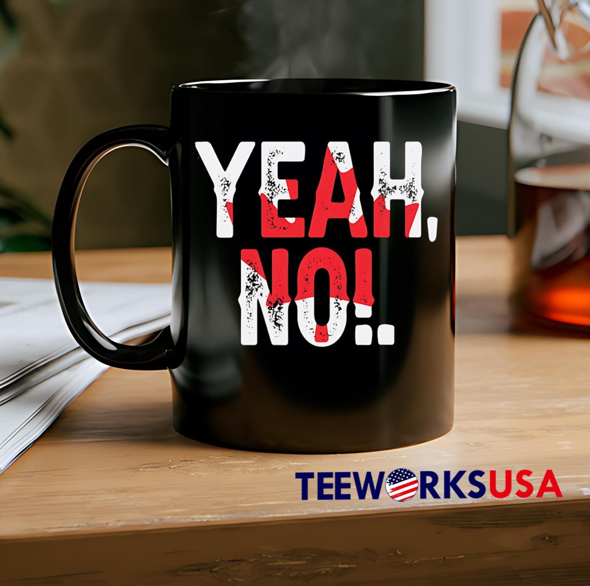 Yeah no Canada day flag - Adult & Kids T-Shirts, Sweatshirts & Hoodies apparel design preview 2