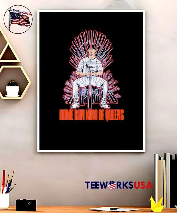 New York Mets Pete Alonso Home Run King of Queens - Adult & Kids T-Shirts, Sweatshirts & Hoodies apparel design preview 5