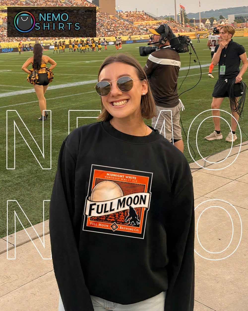 Midnight white full moon brewing company halloween - Adult & Kids T-Shirts, Sweatshirts & Hoodies apparel design preview 6