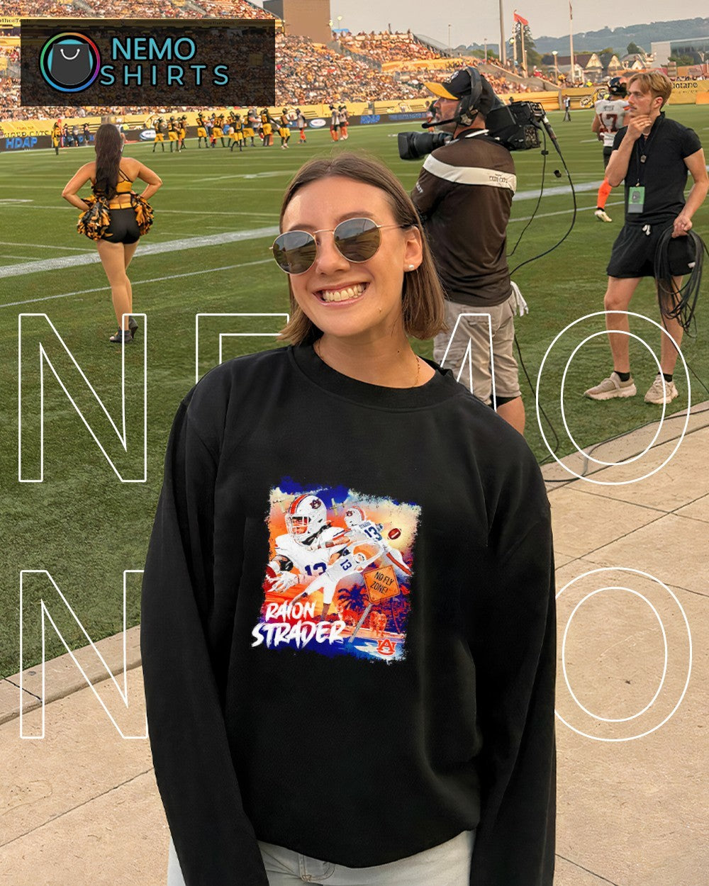 Raion Strader Auburn Tigers no fly zone vintage - Adult & Kids T-Shirts, Sweatshirts & Hoodies apparel design preview 6