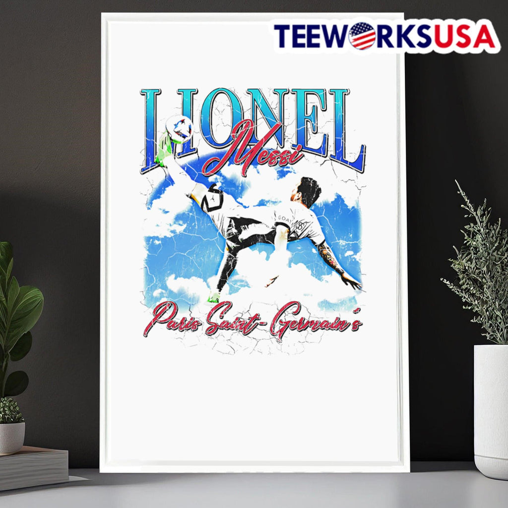 Lionel Messi Paris Saint-Germain vintage - Adult & Kids T-Shirts, Sweatshirts & Hoodies apparel design preview 6