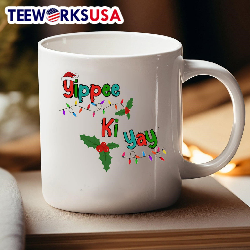Yippee Ki Yay Christmas lights - Adult & Kids T-Shirts, Sweatshirts & Hoodies apparel design preview 4