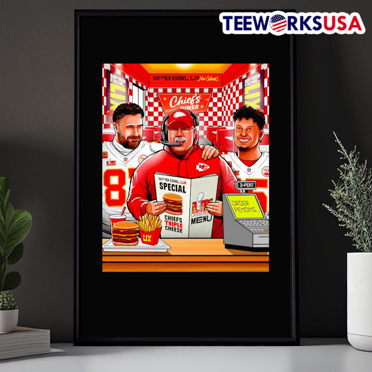 Hungry for the three-peat Kansas City Chiefs - Adult & Kids T-Shirts, Sweatshirts & Hoodies apparel design preview 5