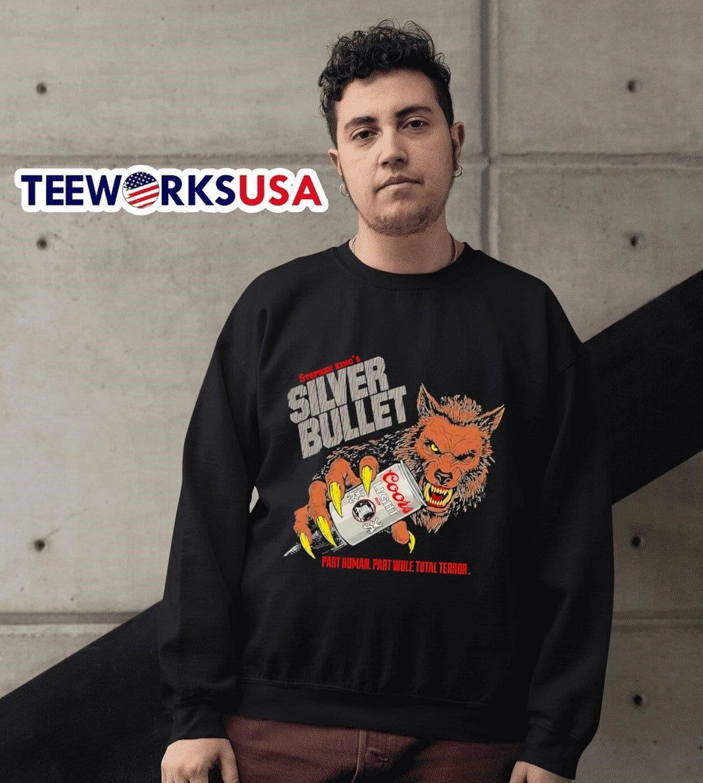 Stephen King's Silver Bullet Part Human Wolf Total - Adult & Kids T-Shirts, Sweatshirts & Hoodies apparel design preview 6