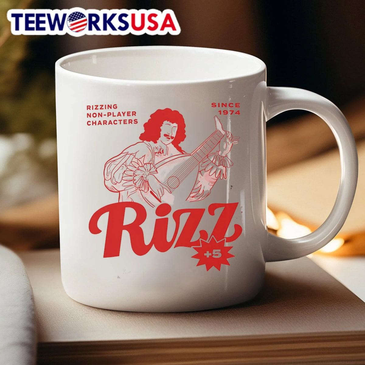 Rizzing Non-Player Characters Since 1974 Rizz Bard - Adult & Kids T-Shirts, Sweatshirts & Hoodies apparel design preview 4