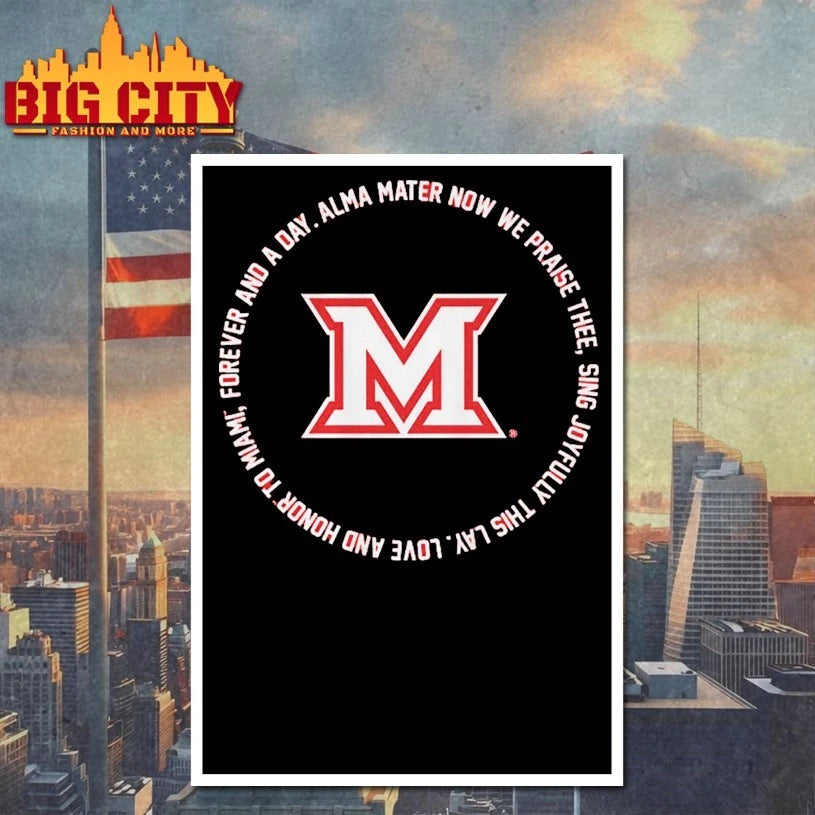 Miami OH RedHawks Fight Song Lyrics - Adult & Kids T-Shirts, Sweatshirts & Hoodies apparel design preview 4