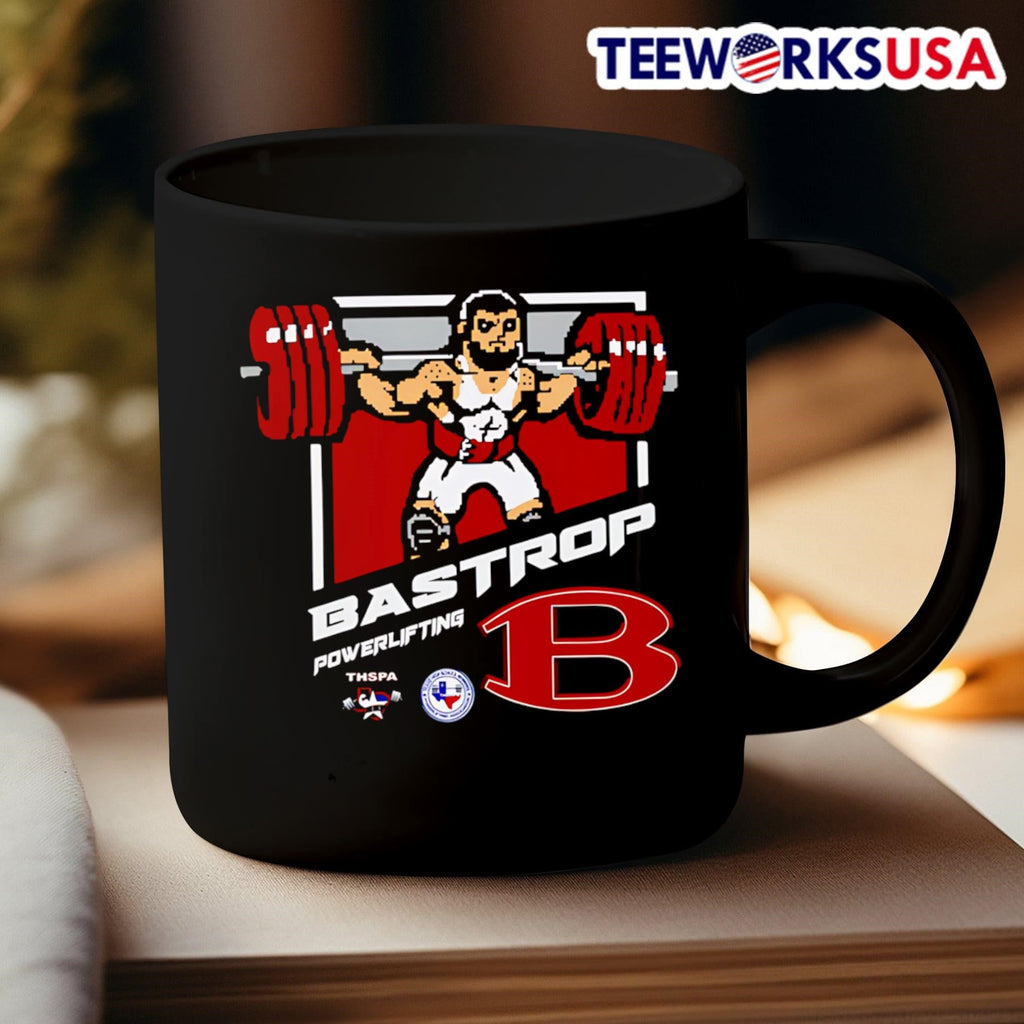 Bastrop powerlifting cartoon - Adult & Kids T-Shirts, Sweatshirts & Hoodies apparel design preview 3