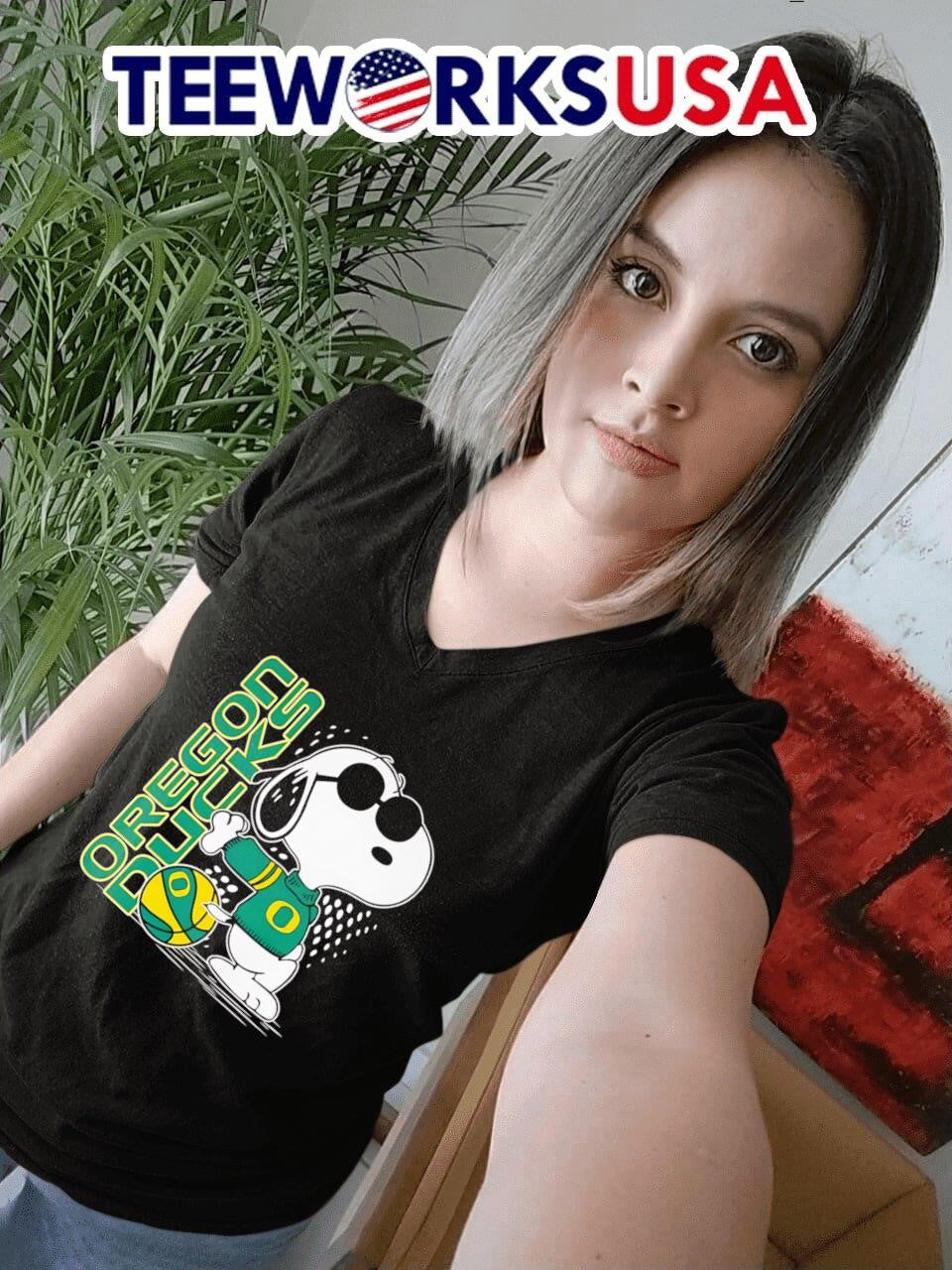 Snoopy stand Oregon Ducks - Adult & Kids T-Shirts, Sweatshirts & Hoodies apparel design preview 7