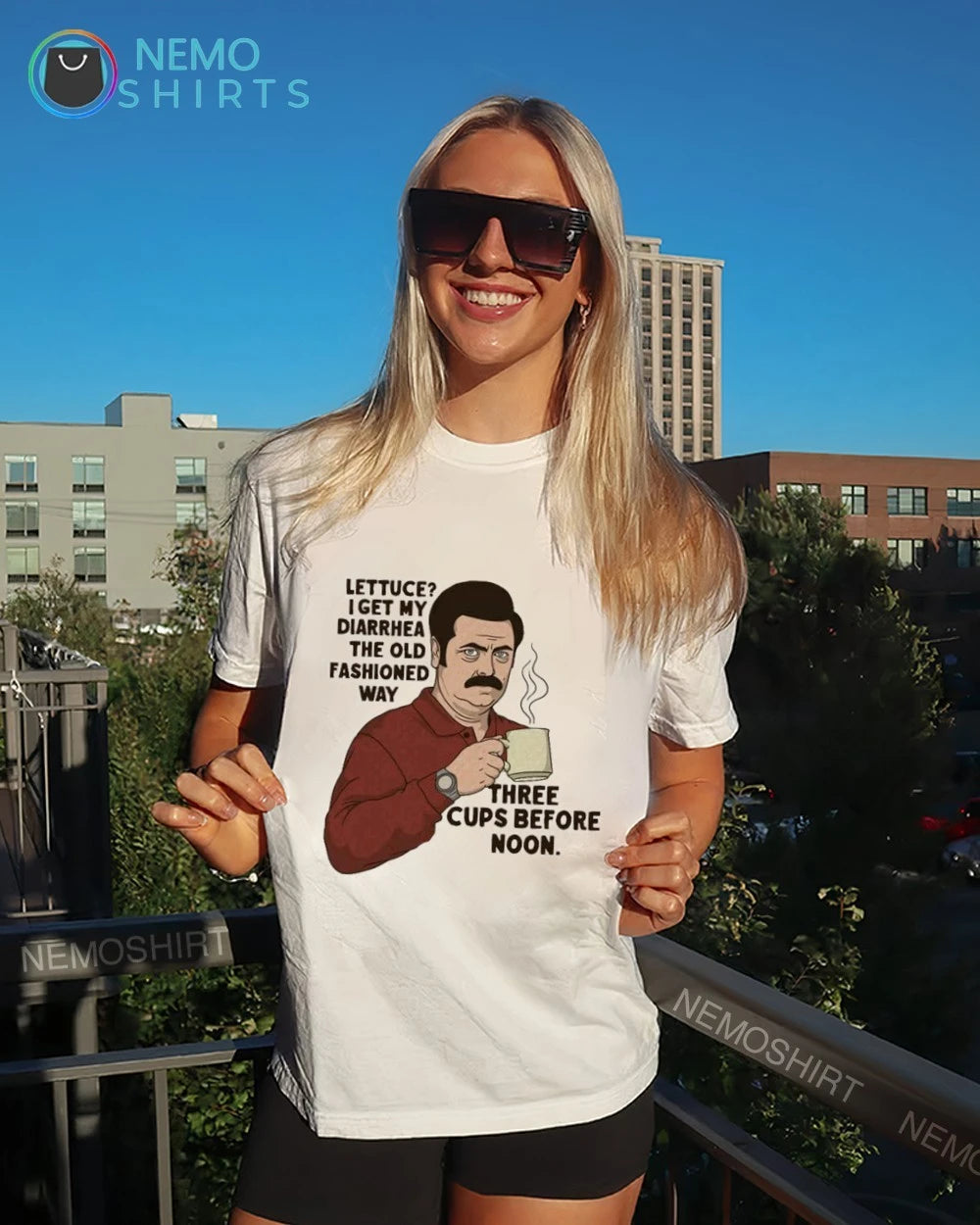 Ron Swanson lettuce I get my diarrhea the old - Adult & Kids T-Shirts, Sweatshirts & Hoodies apparel design preview 7
