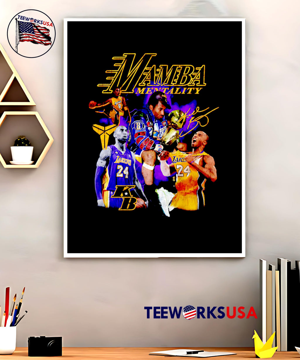Mamba Mentality graphic retro - Adult & Kids T-Shirts, Sweatshirts & Hoodies apparel design preview 5