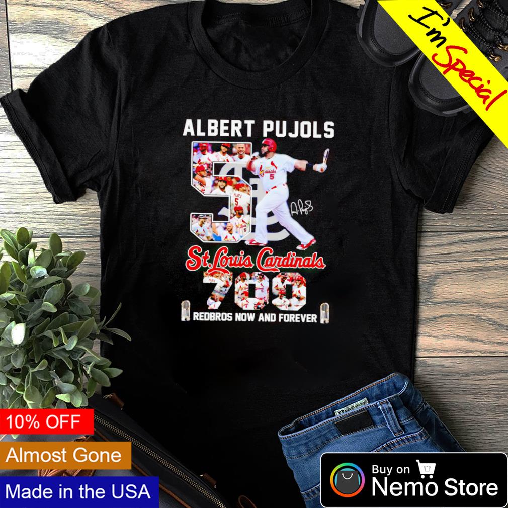 Albert Pujols St Louis Cardinals redbros now and - Adult & Kids T-Shirts, Sweatshirts & Hoodies apparel design preview 1