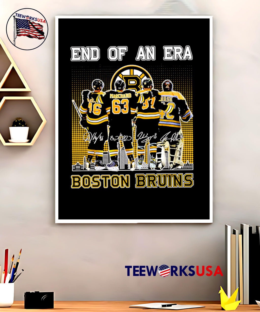 End Of An Era Boston Bruins legendary signatures - Adult & Kids T-Shirts, Sweatshirts & Hoodies apparel design preview 5