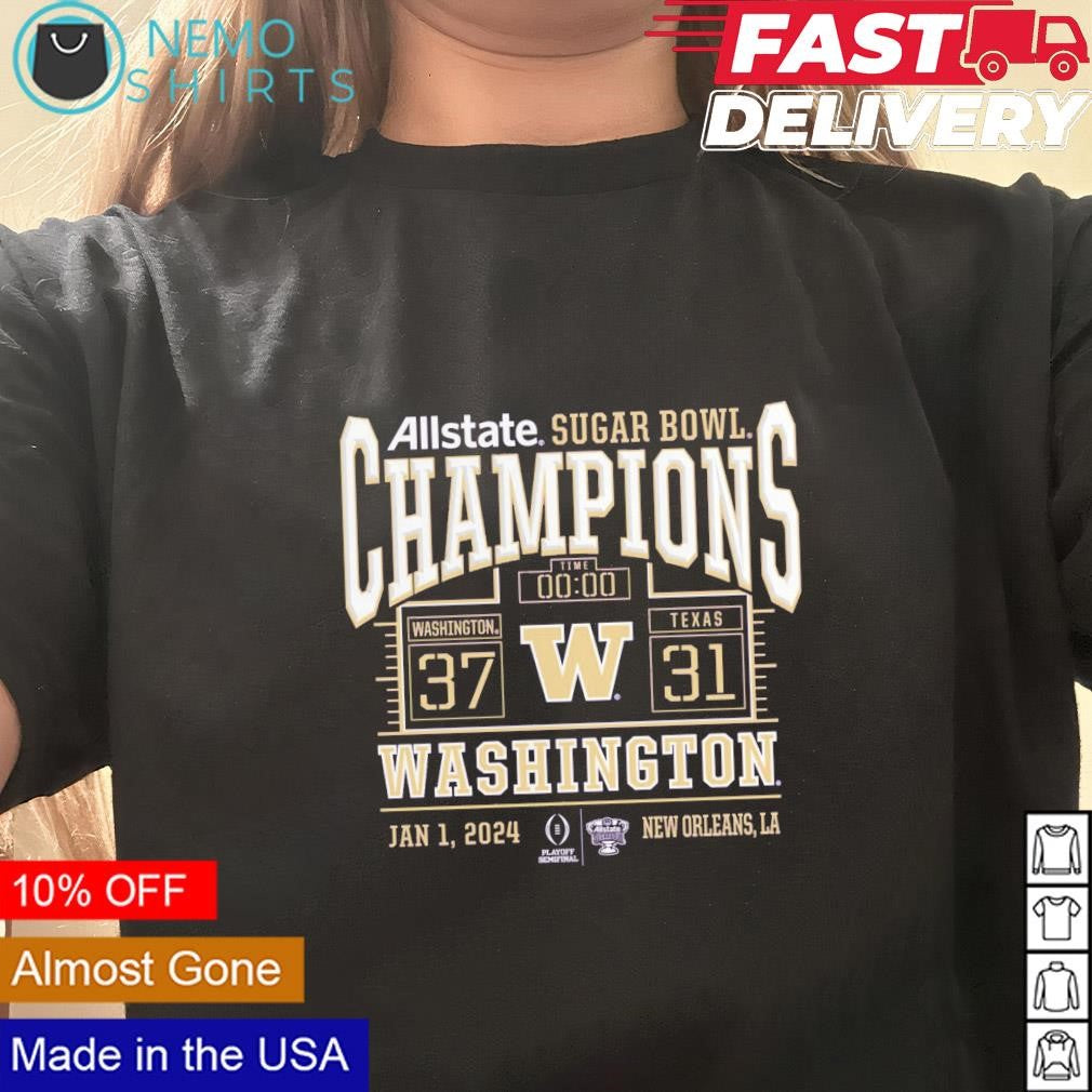 Washington Huskies 2024 Allstate Sugar Bowl champions - Adult & Kids T-Shirts, Sweatshirts & Hoodies apparel design preview 3