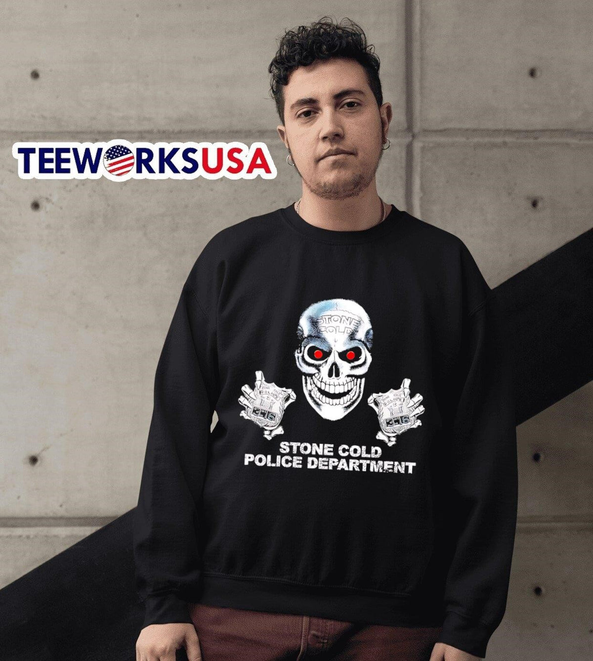 Stone Cold police department - Adult & Kids T-Shirts, Sweatshirts & Hoodies apparel design preview 6