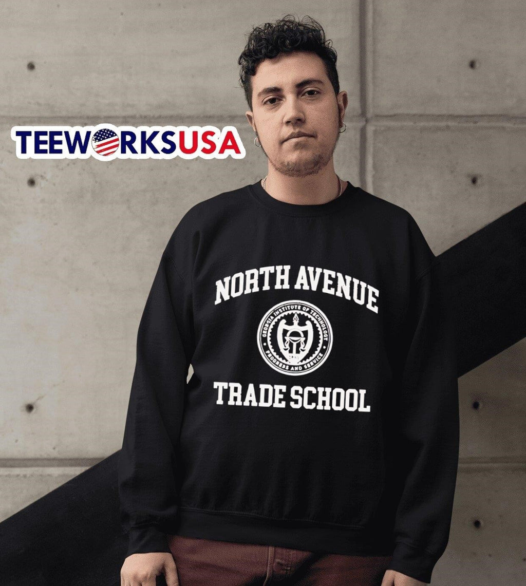 North Avenue Trade School - Adult & Kids T-Shirts, Sweatshirts & Hoodies apparel design preview 6